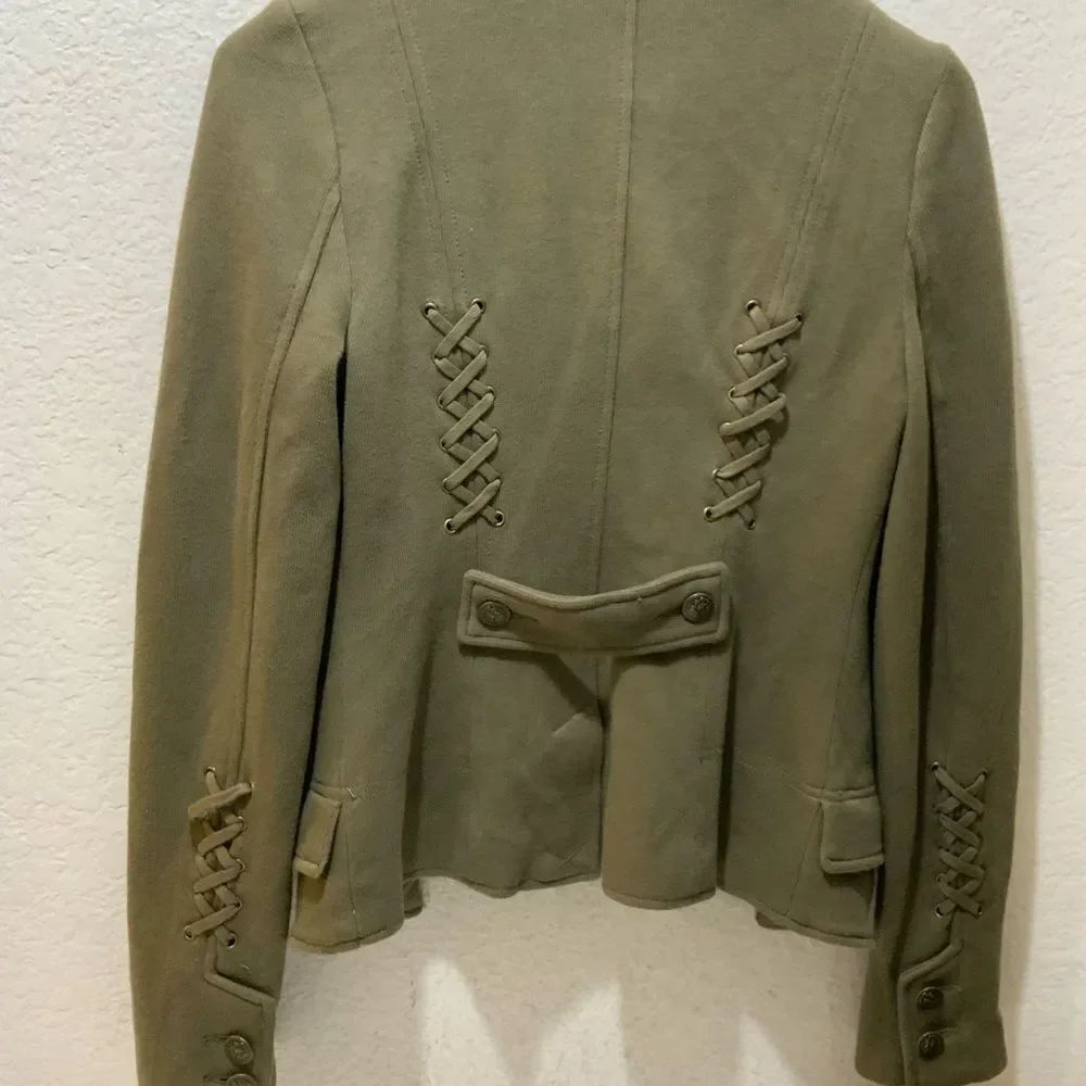 Free People Womens Size 2 Green Majorette Military Jacket - Picture 5 of 8